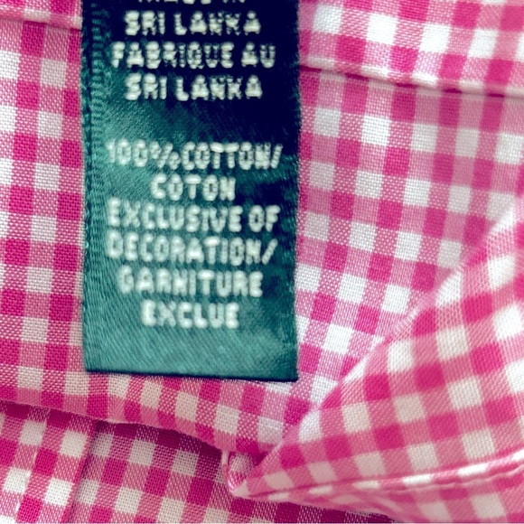 Lauren Ralph Lauren Petite Non Iron Checkered Button Down Shirt - Picture 4 of 9